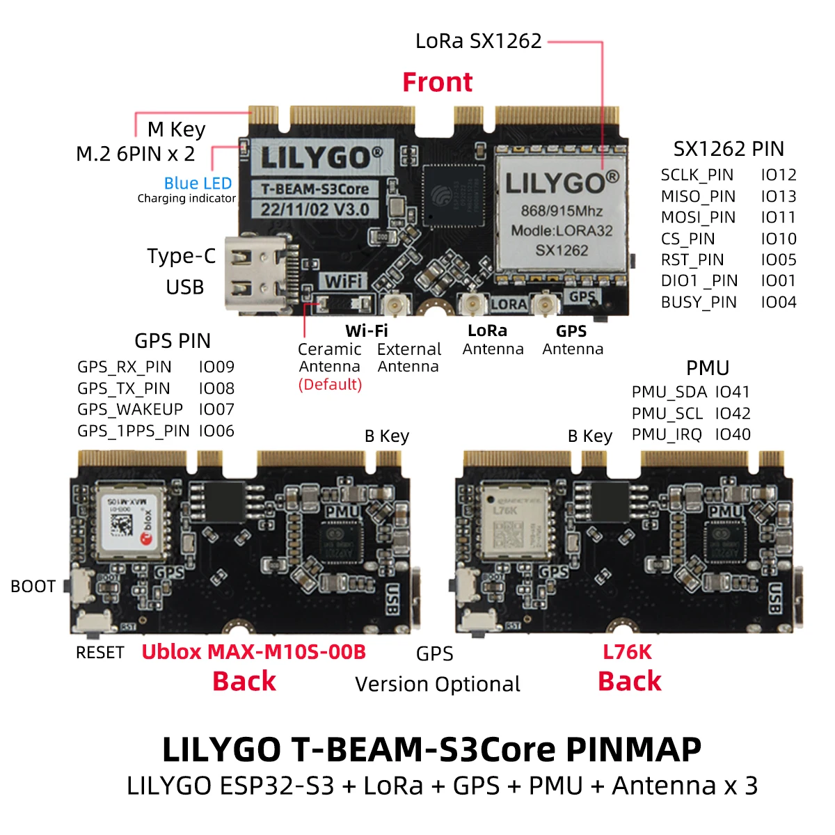 LILYGO T-BEAM-CORE V3.0 L76K U - Esp32 review and price