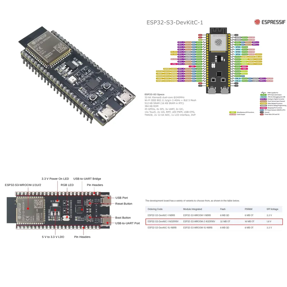 Espressif ESP32-S3-DevKitC-1 D - Esp32 review and price