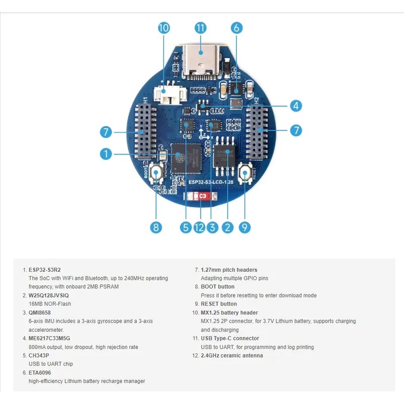 ESP32-S3 LCD development board - Esp32 S3 review and price